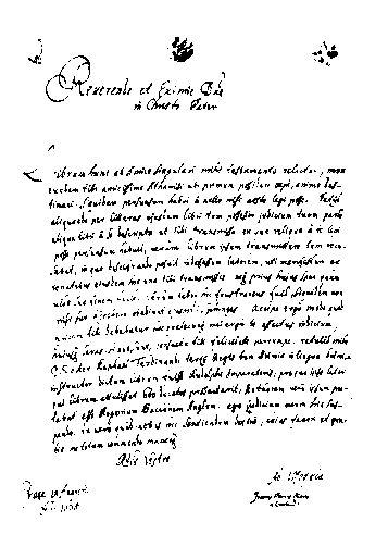 Letter Found with the Manuscript